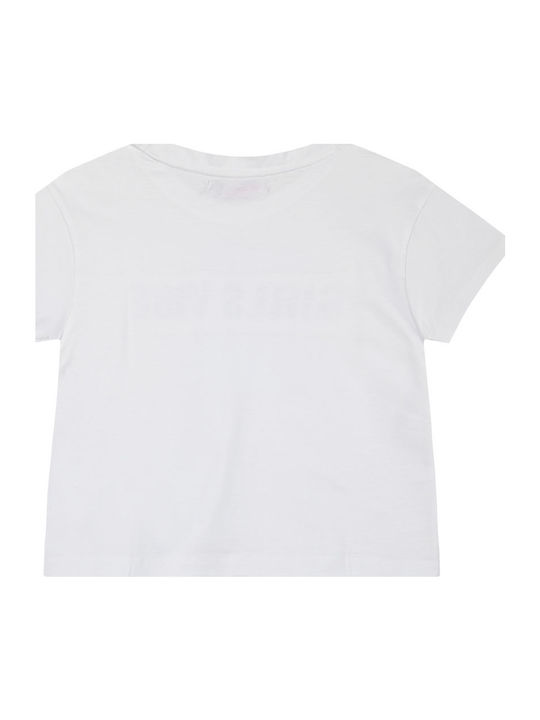 Kids' Crop Top Short Sleeve White