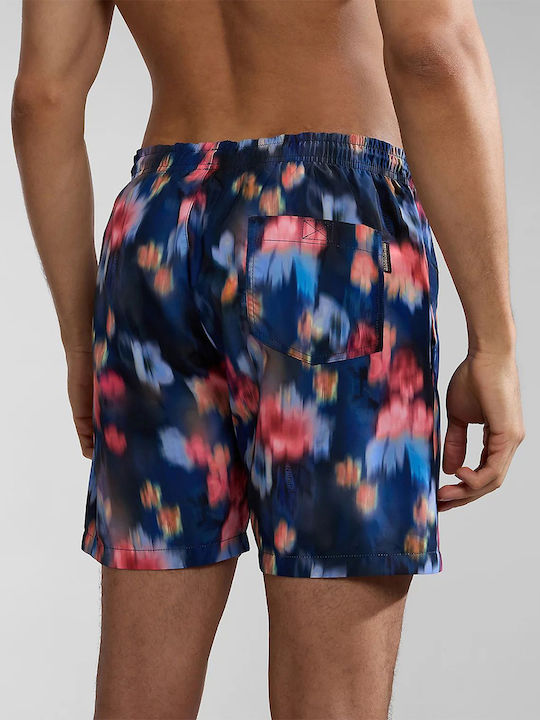 Vinuvik Men's Swimwear Shorts Darkblue Floral