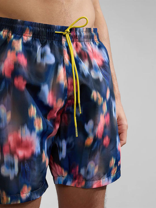 Vinuvik Men's Swimwear Shorts Darkblue Floral