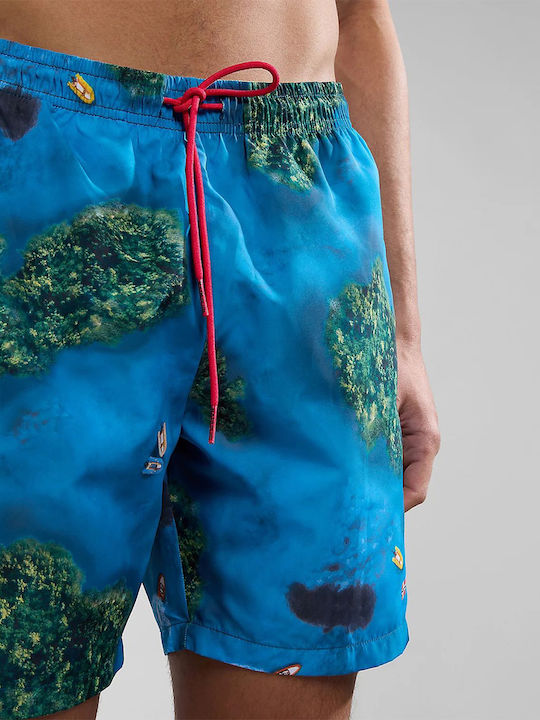 Men's Swimwear Shorts Oceanblue with Patterns