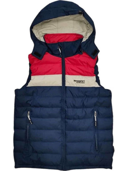 Sleeveless Puffer Jacket Navy Blue