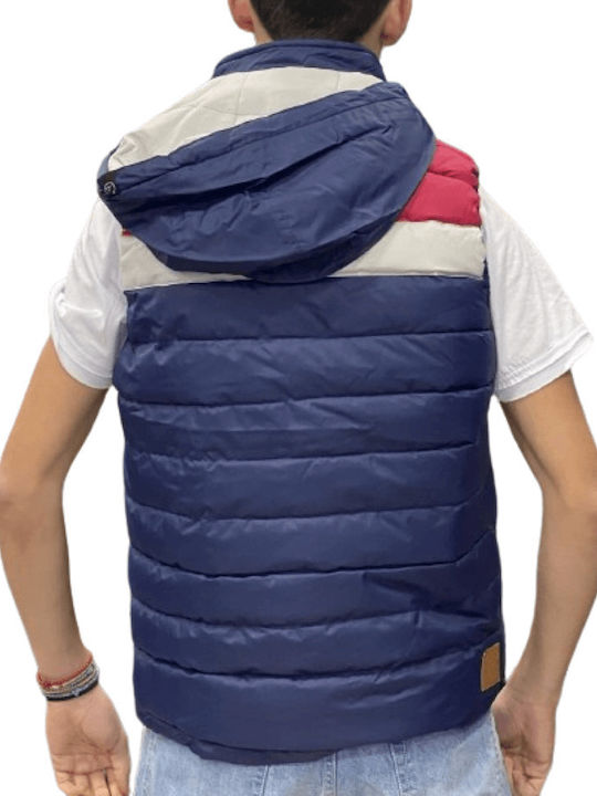 Sleeveless Puffer Jacket Navy Blue