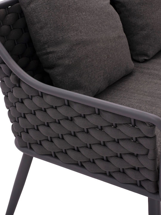 Garten- und Outdoor-Möbelsets Typsatz Wohnzimmer 4 Stück Grau mit Kissen