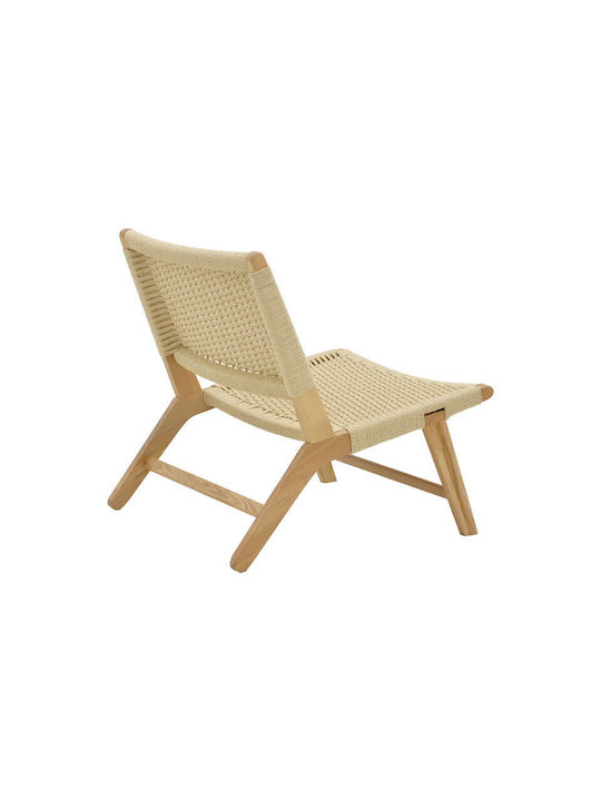 Πολυθρόνα Εξωτερικού Χώρου Rattan Filippo Φυσικό 68x69x74εκ.