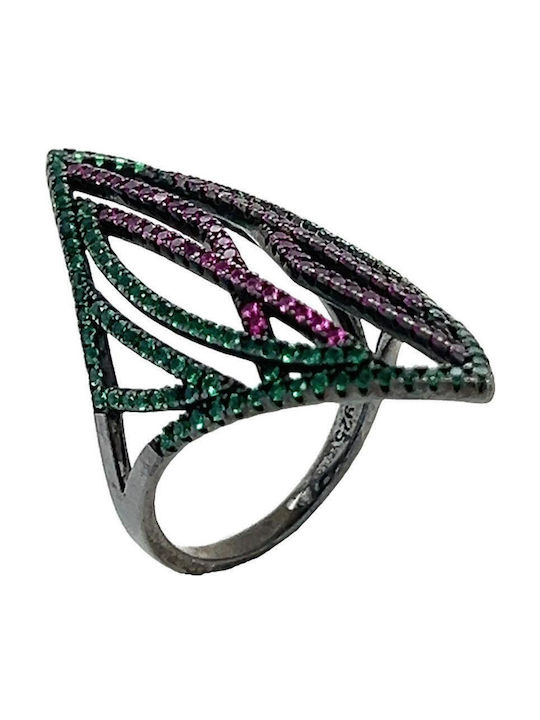 Xryseio Ring with Zircon made of Silver