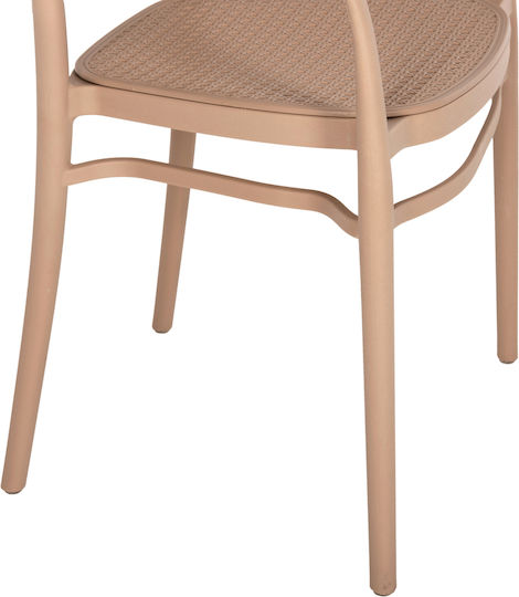 Gartenstühle Außenbereich Polypropylen Flow Braun 55x53x86cm