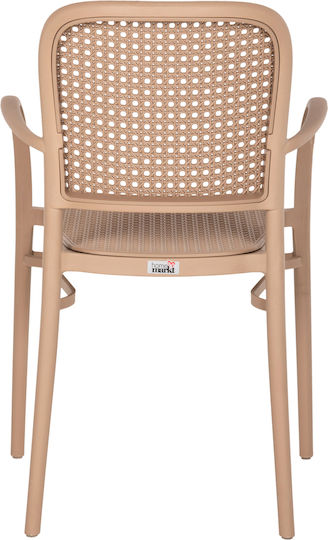 Gartenstühle Außenbereich Polypropylen Flow Braun 55x53x86cm