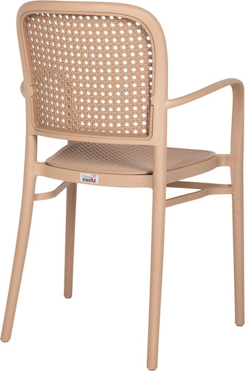 Gartenstühle Außenbereich Polypropylen Flow Braun 55x53x86cm