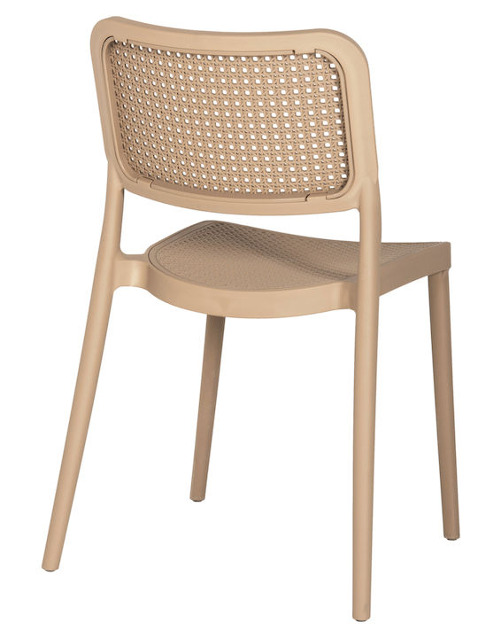 Outdoor-Stuhl Polypropylen Braun 51x52x80εκ.