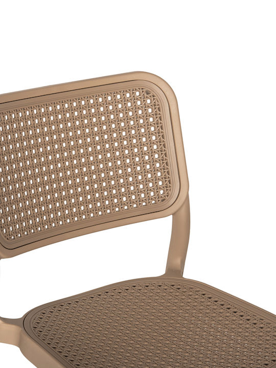 Outdoor-Stuhl Polypropylen Braun 51x52x80εκ.