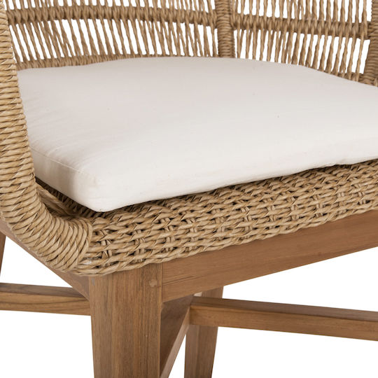 Gartenstühle Außenseite Holz Lamora Tasten mit Kissen 60x61x78cm