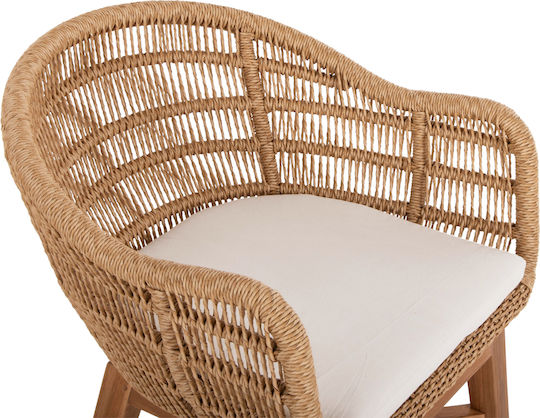 Gartenstühle Außenseite Holz Lamora Tasten mit Kissen 60x61x78cm