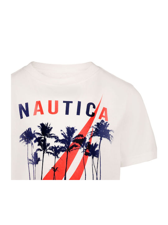 Nautica Παιδικό T-shirt Λευκό