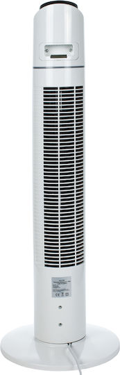 MalTec Ανεμιστήρας Πύργος 50W με Τηλεχειριστήριο Λευκός