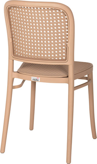 Outdoor Chair Polypropylene Brown 41x53x85.5cm