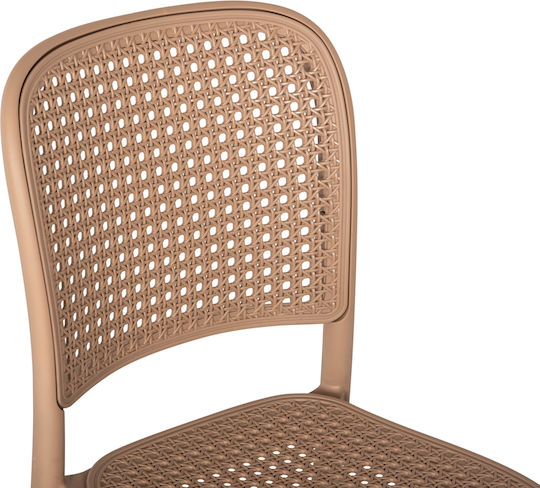 Outdoor Chair Polypropylene Brown 41x53x85.5cm