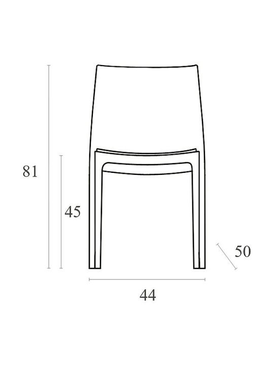 Outdoor Chair Polypropylene Maya Light Blue 22pcs 44x50x81cm