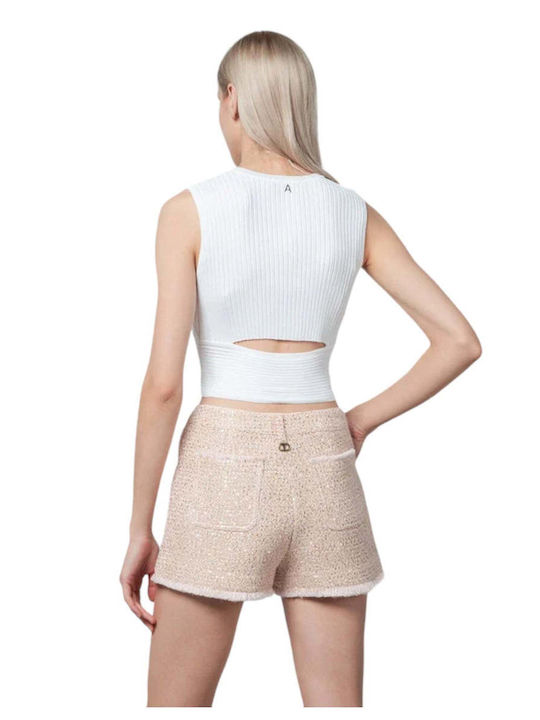 Twinset Γυναικείο Crop Top Λευκό