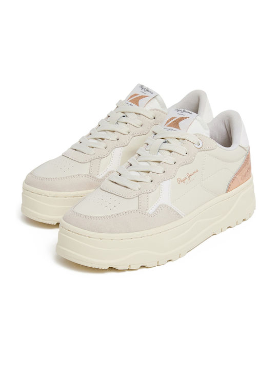 Pepe Jeans 'kore Damen Sneakers Oyster White