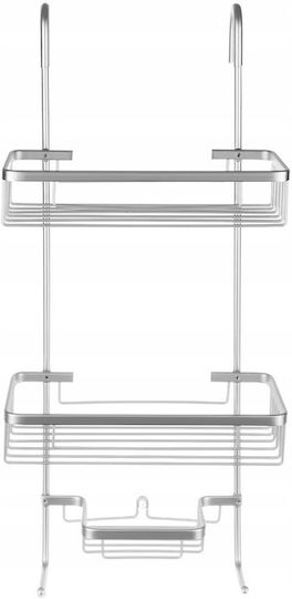Montat pe perete Raft Baie Metal 63x14x28.5cm Gri