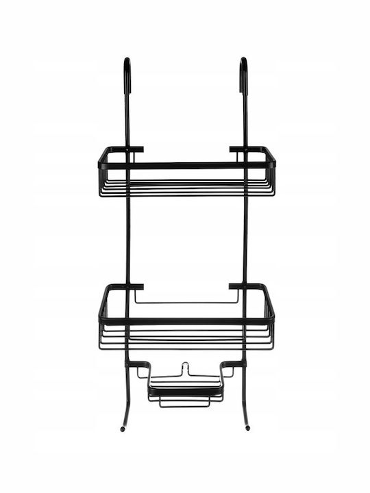 Стенен Рафт за баня Метален 63x14x28.5см Черна