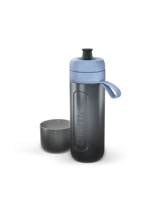 Brita Active Plastic Water Bottle with Mouthpiece and Filter 600ml Blue