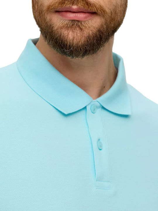 Red Label Short Sleeve Polo T-shirt Turquoise