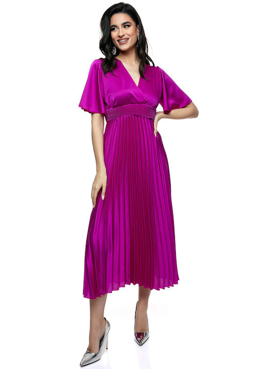 RichgirlBoudoir Slip Dress Dress Satin Fuchsia