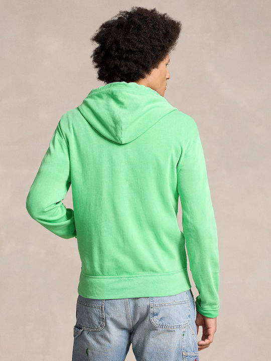 Ralph Lauren Men's Sweatshirt Jacket with Hood and Pockets Vineyard Green