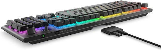 Dell Alienware Tri-Mode AW920K Wireless Gaming Mechanical Keyboard with Cherry MX Red switches and RGB lighting (English US)