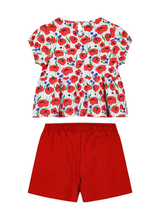 Energiers Kids Set with Shorts Summer 2pcs Red