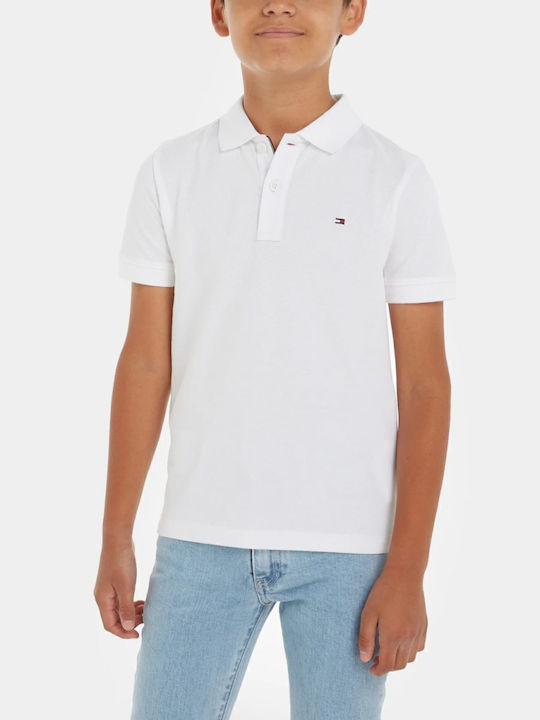 Polo pentru copii Cu mânecă scurtă Alb Flag