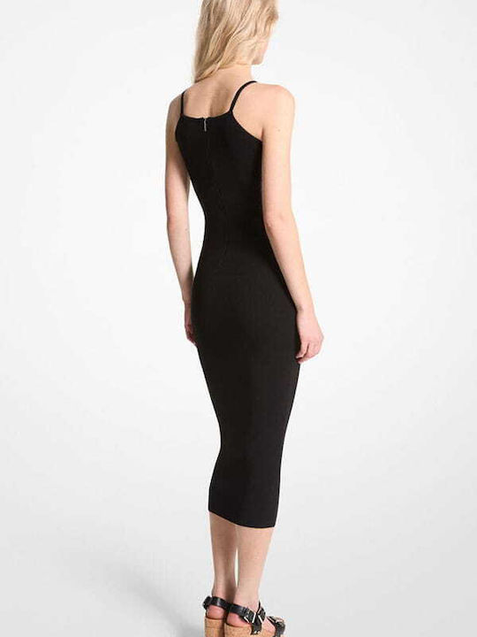 Michael Kors Midi Rochie Tricotat Negru