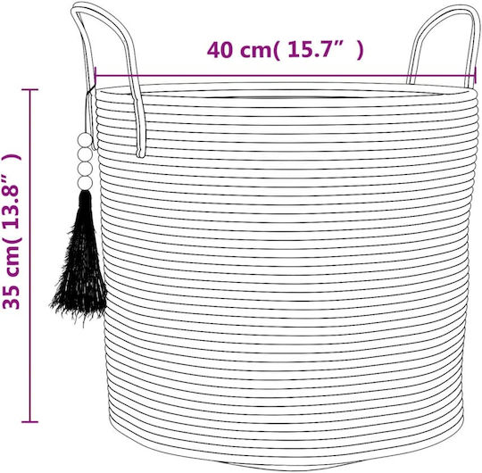 vidaXL Καλάθι Αποθήκευσης Υφασμάτινο Καφέ 40x40x35cm