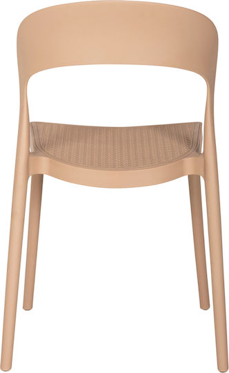 Outdoor Chair Polypropylene Cleo Brown 49x54.5x80.5cm