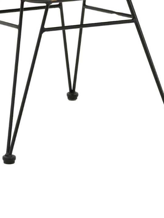 Outdoor Armchair Rattan Naoki Natural-black with Cushion 74x70x72cm