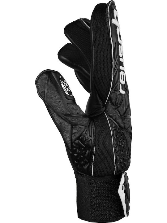 Reusch Attrakt Starter Solid Finger Support Jnr Γάντια Τερματοφύλακα Παιδικά Μαύρα