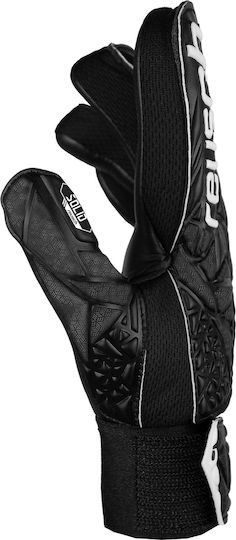 Reusch Attrakt Starter Solid Finger Support Jnr Kids Goalkeeper Gloves Black