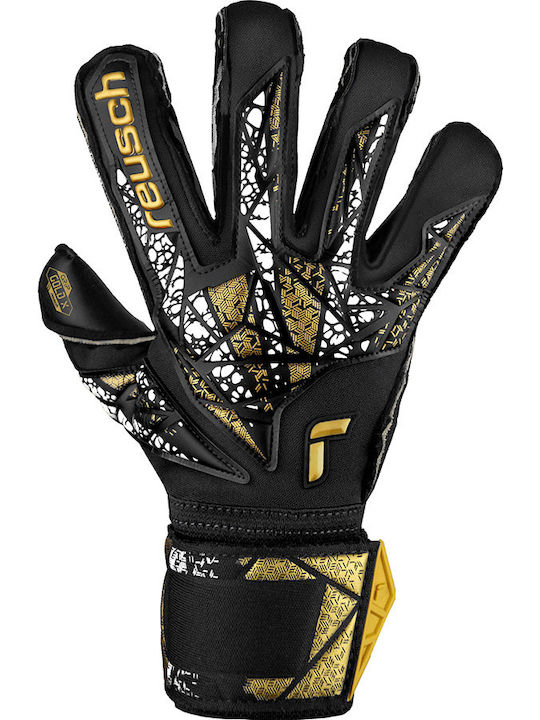 Reusch Attrakt Gold X Evo Cut Finger Support Adults Goalkeeper Gloves Black
