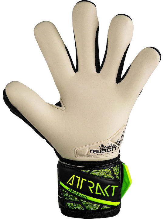 Reusch Attrakt Freegel Gold Finger Support Mănuși portar de Copii Negre
