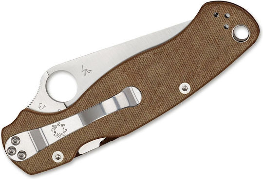 Spyderco Paramilitary 2 Brown Micarta Cruwear Folding Knife