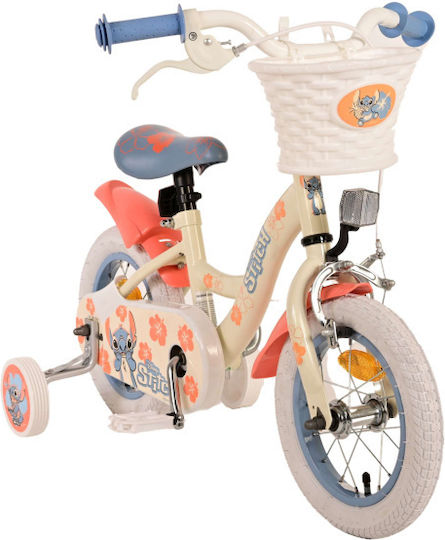 Volare Disney Stitch 12" Kids Bicycle BMX Beige