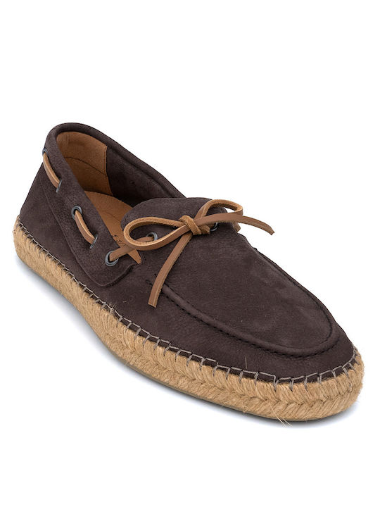 Perlamoda Men's Leather Moccasins Brown