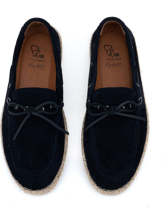 Wildleder Herren Mokassins in Blau Farbe