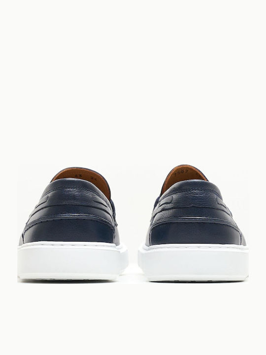 Men's Leather Loafers Blue