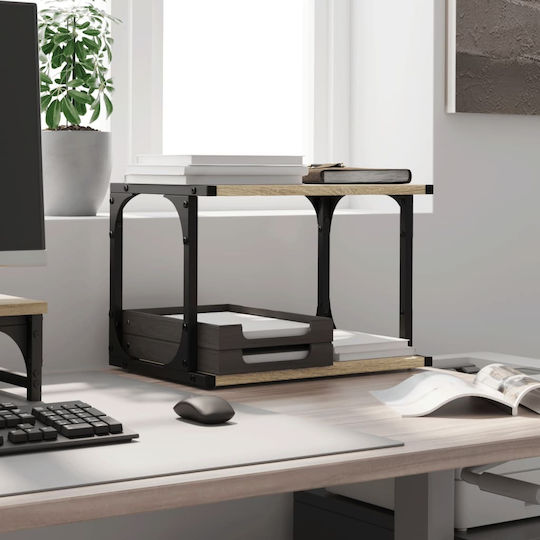 Vidaxl Printer Stand 2 Levels Sonoma Oak 41x28x33,5 cm Ex Exotic Wood Brown