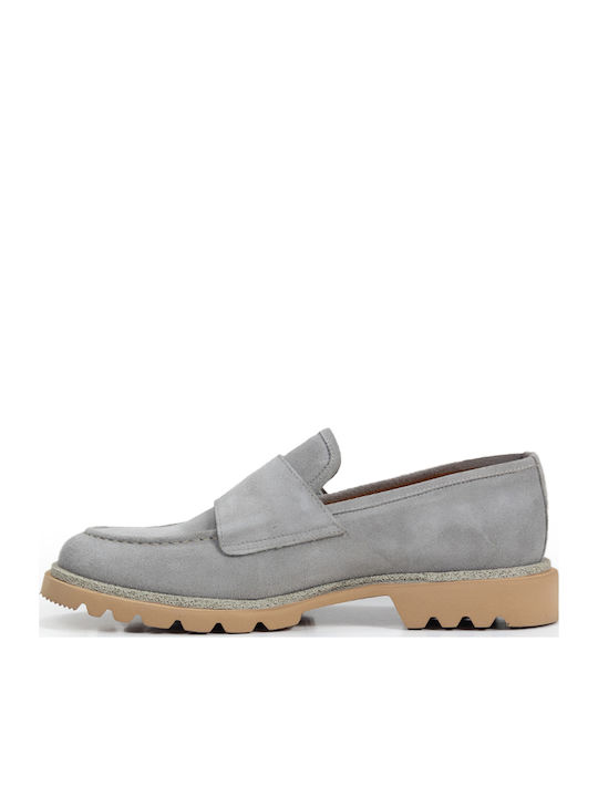 Men's Leather Monk Shoes Gray