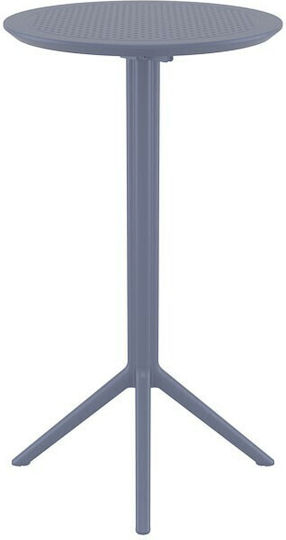 Tisch Bar für kleine Außenbereiche Zusammenklappbar Sky Dark Grey 60x60x108cm