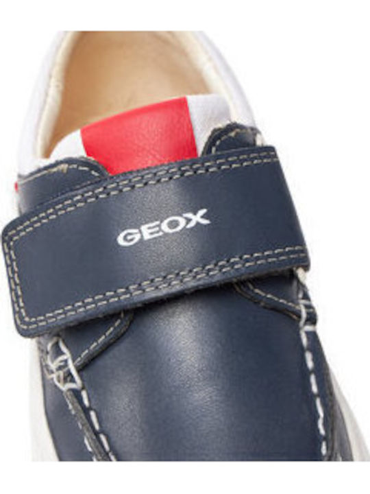 Leather Kids Loafers & Moccasins with Hoop & Loop Closure Navy Blue B Nashik