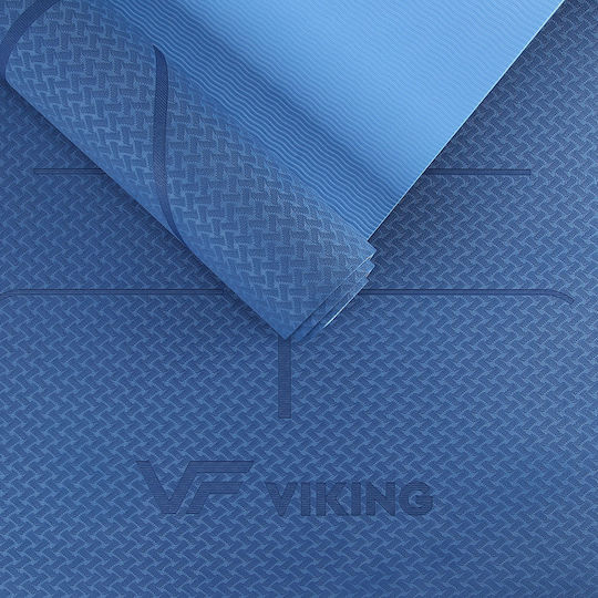 Viking Στρώμα Γυμναστικής Yoga Μπλε Μήκους 183cm